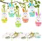 24 Pack Easter Bunny Craft for Kids Make You Own Easter Rabbit Foam Stickers Ornament